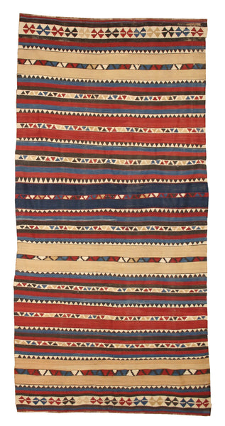 Semi Antique Flat-Woven Shirvan Kilim