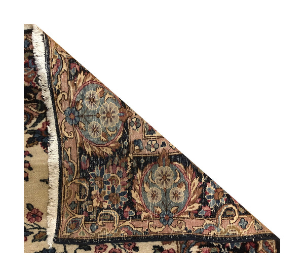 Ivory Persian Kerman Rug